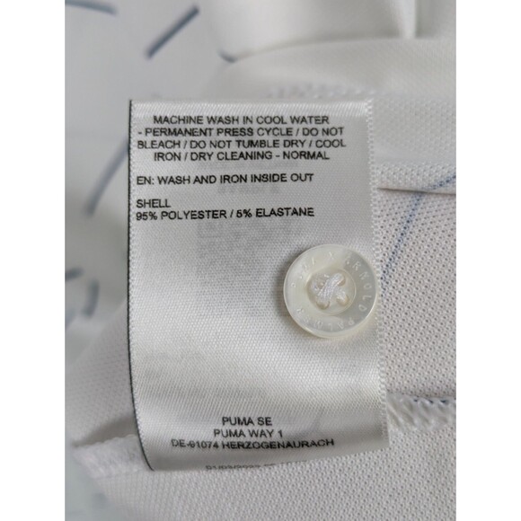 Arnold Palmer X Puma Geo Golf Polo Shirt Mens Medium Cloudspun White Blue - Picture 16 of 16